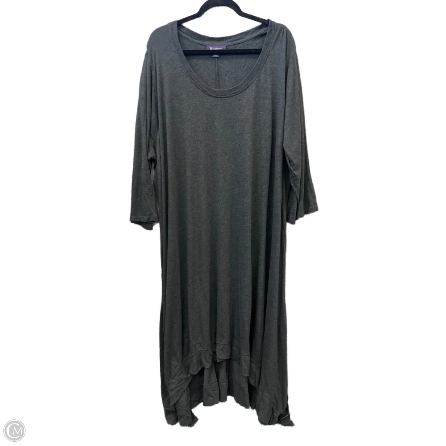 Dress Casual Midi By Roamans In Grey, Size: 3x