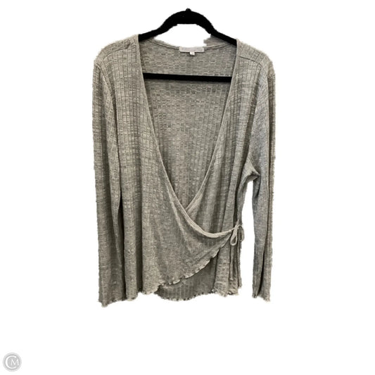 Top Long Sleeve By Clothes Mentor In Grey, Size: 2x