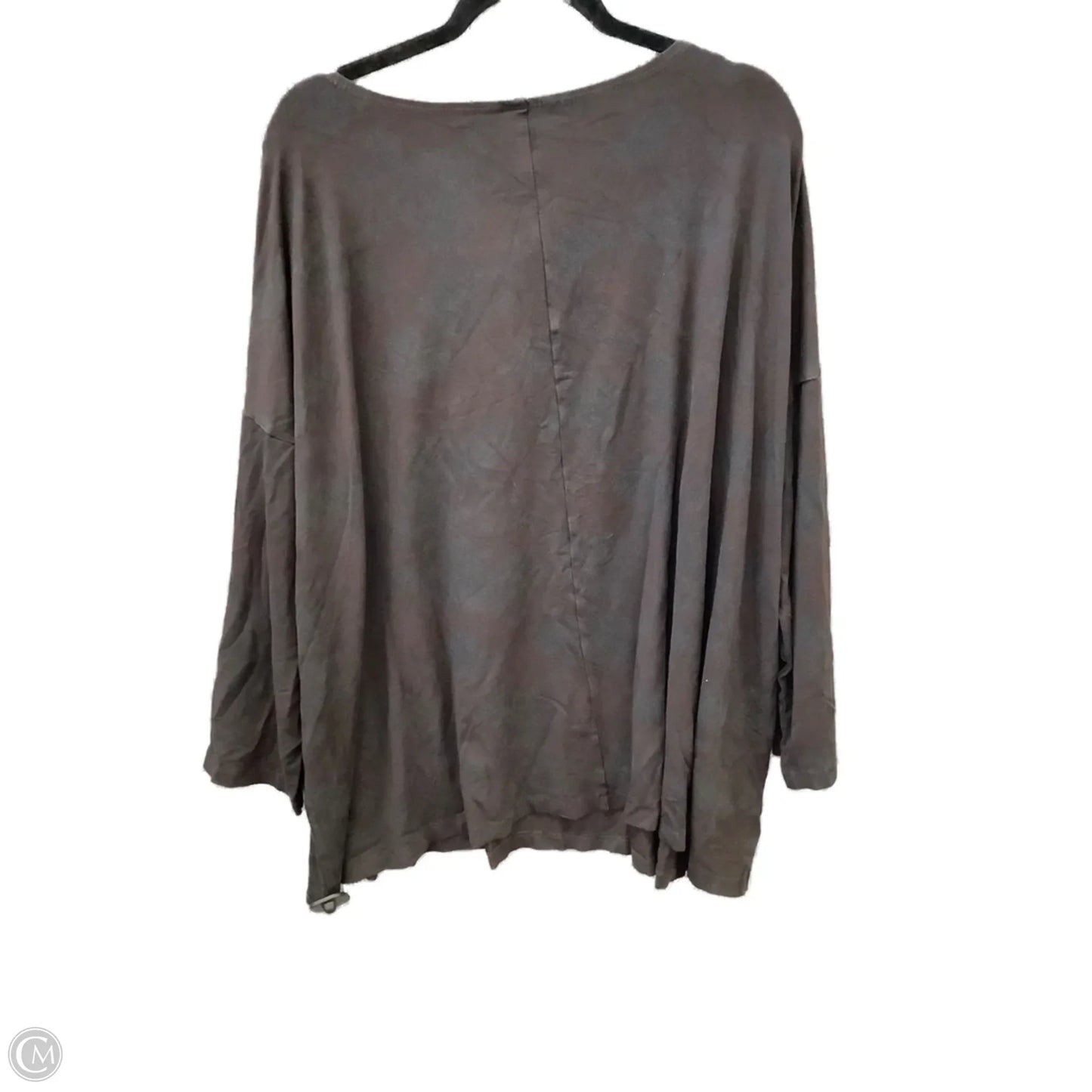 Top Long Sleeve By Bryn Walker In Brown, Size: 3x