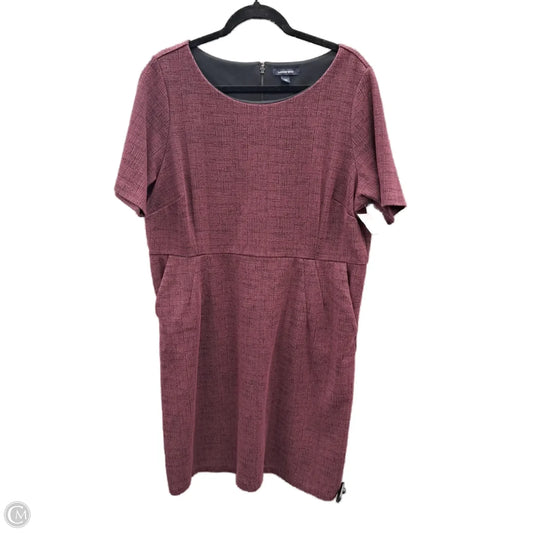 Dress Casual Midi By Lands End In Purple, Size: 1x