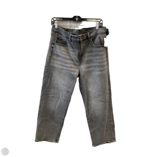 Jeans Straight By Ann Taylor In Black Denim, Size: 12