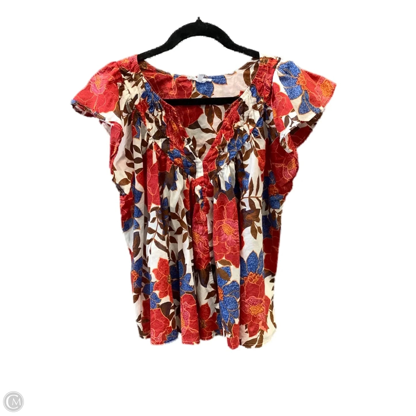 Top Short Sleeve By Maurices In Red, Size: L