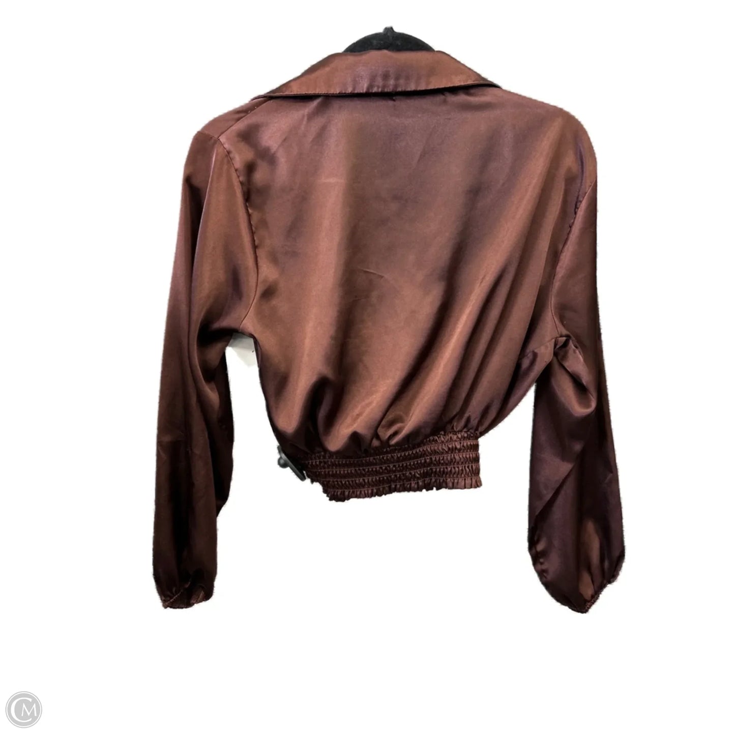 Blouse Long Sleeve By Red In Brown, Size: Xs