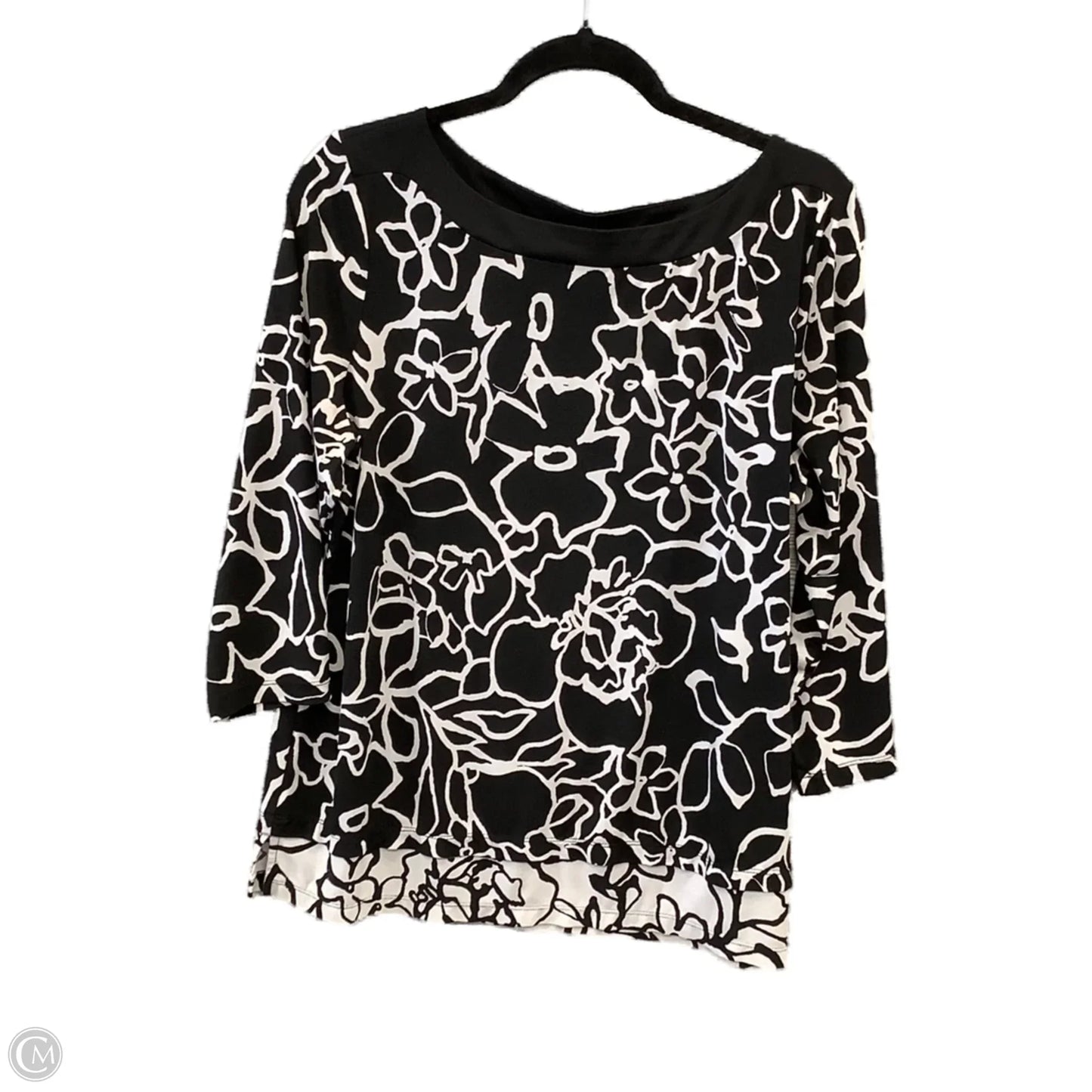 Top Long Sleeve By Susan Graver In Black, Size: L