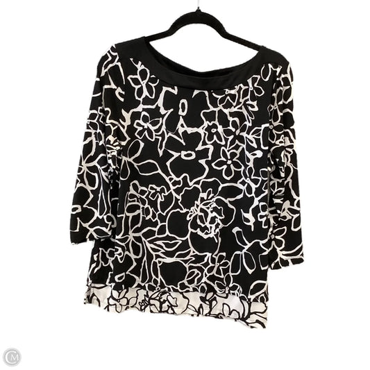 Top Long Sleeve By Susan Graver In Black, Size: L