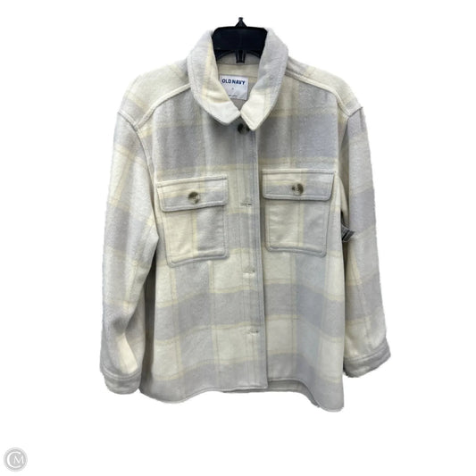 Jacket Shirt By Old Navy In Plaid Pattern, Size: L