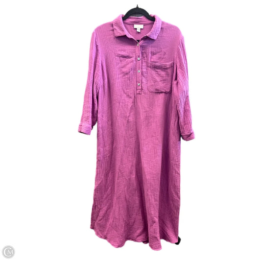 Dress Casual Midi By J. Jill In Purple, Size: Xs