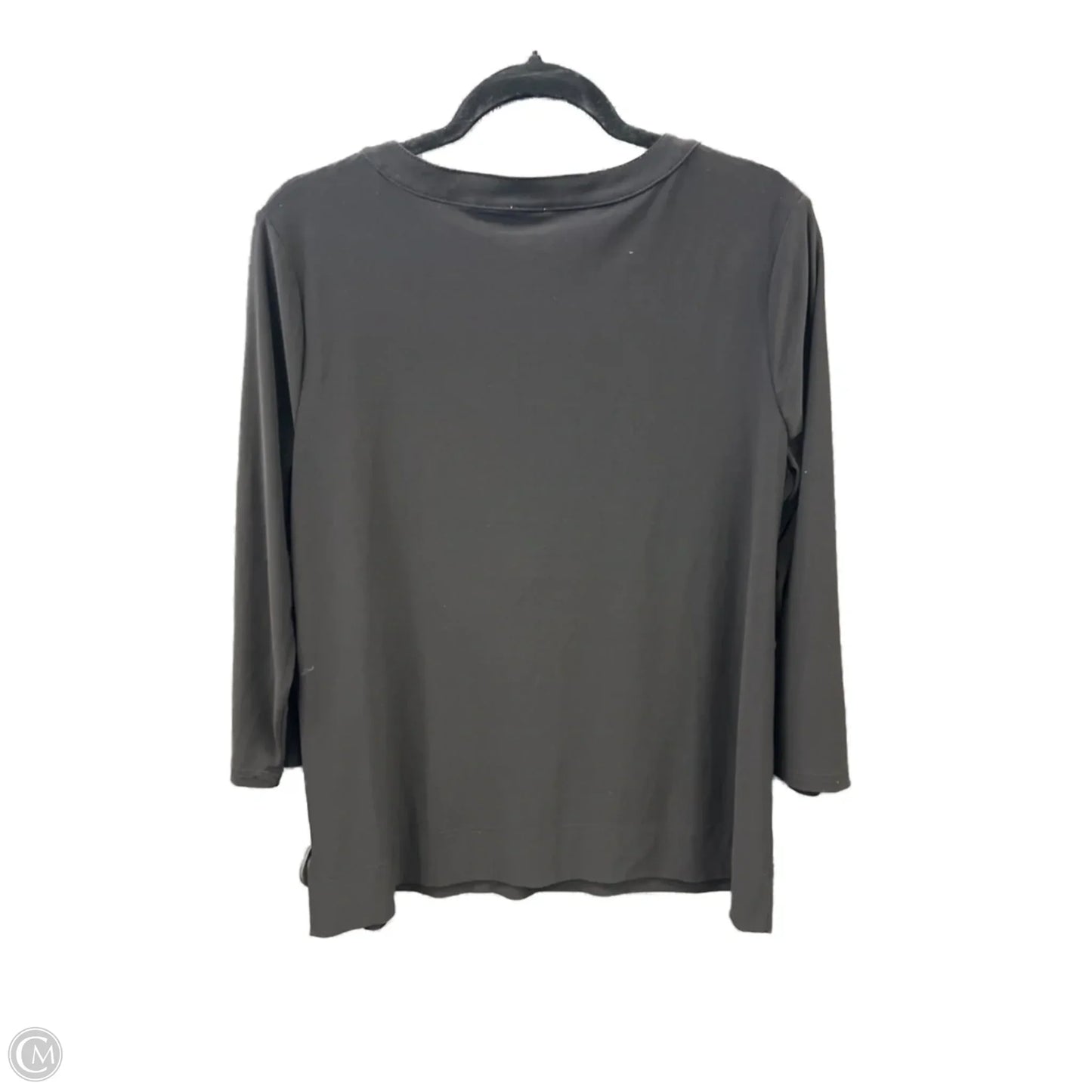 Top Long Sleeve By Anne Klein In Black, Size: L