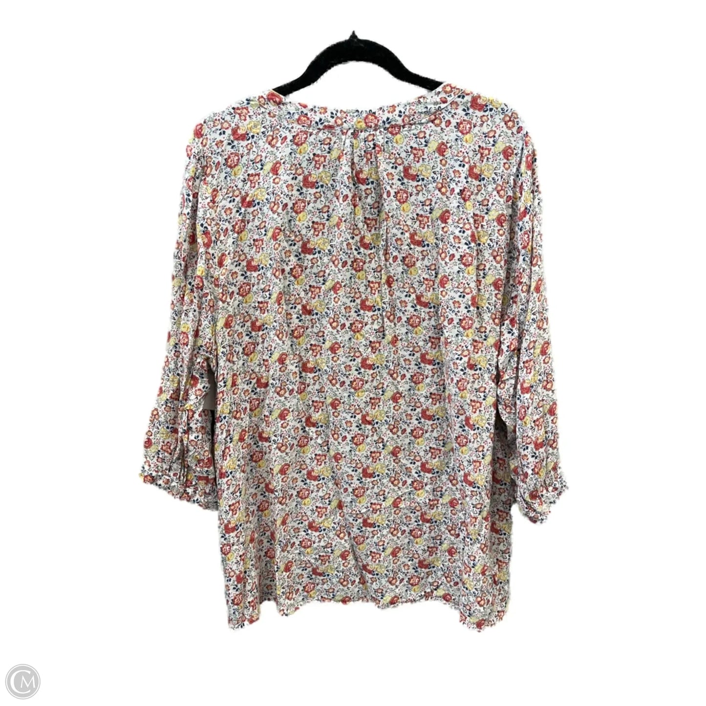 Top Long Sleeve By Jones And Co In Multi-colored, Size: 2x
