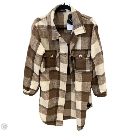 Jacket Shirt By Clothes Mentor In Plaid Pattern, Size: L