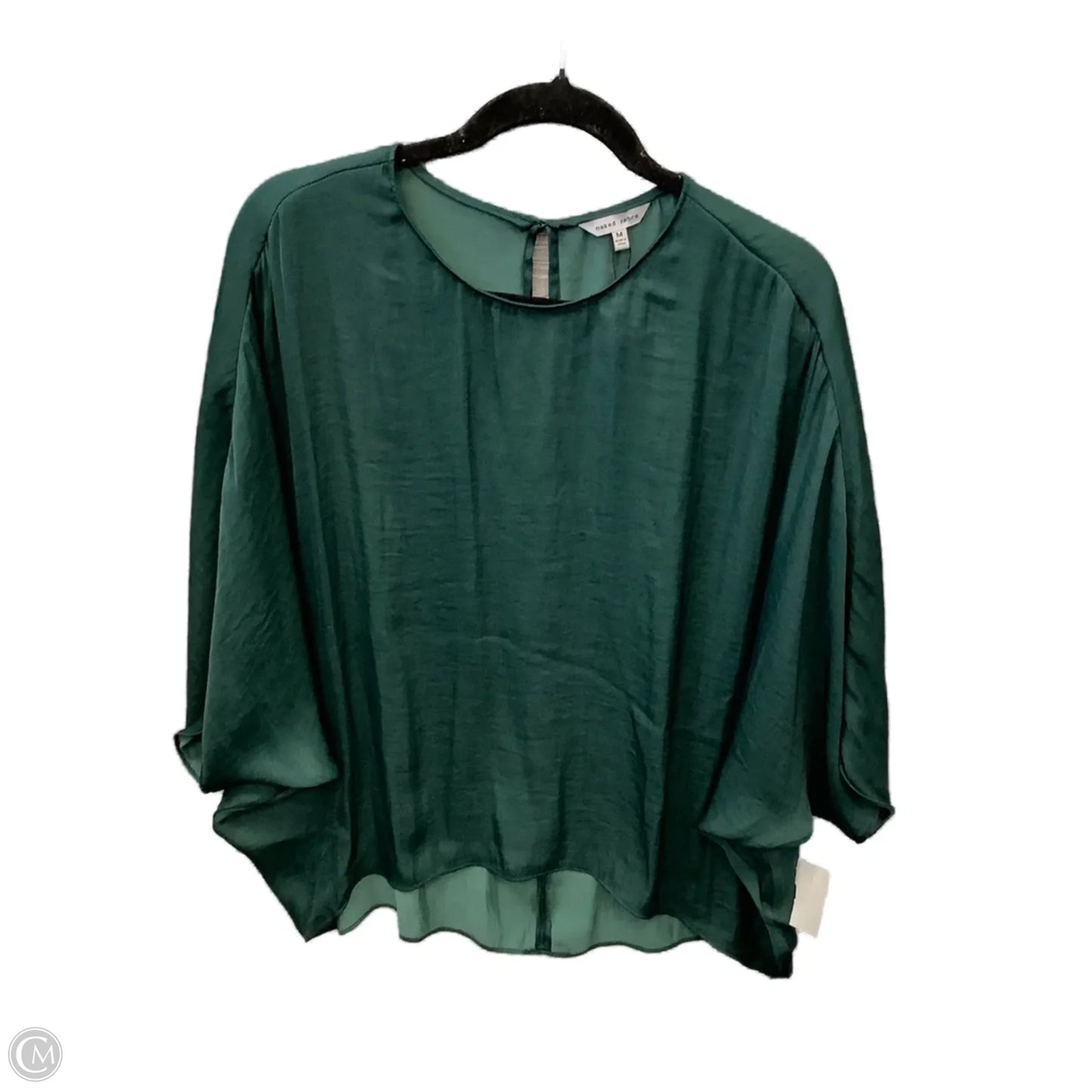 Blouse Long Sleeve By Naked Zebra In Green, Size: M