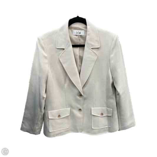 Blazer By Le Suit In Cream, Size: L