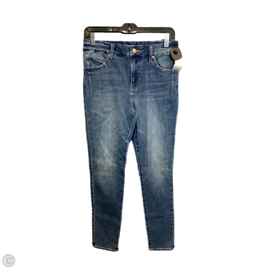 Jeans Skinny By Express In Blue Denim, Size: 8
