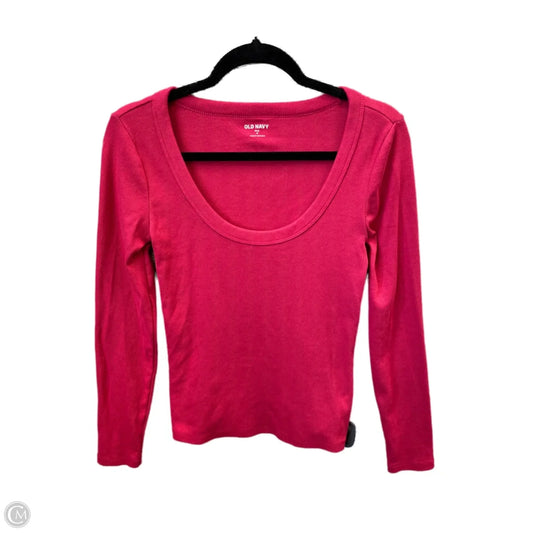 Top Long Sleeve By Old Navy In Pink, Size: M