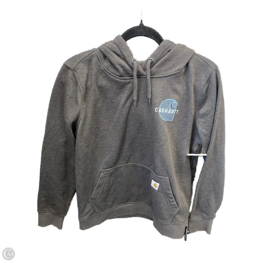 Sweatshirt Hoodie By Carhartt In Grey, Size: S