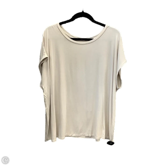 Top Short Sleeve By Ava & Viv In Beige, Size: 1x