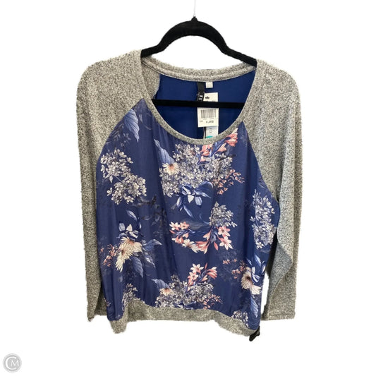 Top Long Sleeve By Kut In Blue & Grey, Size: Xl
