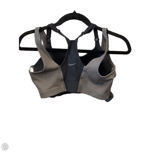 Athletic Bra By Nike Apparel In Black & Grey, Size: L
