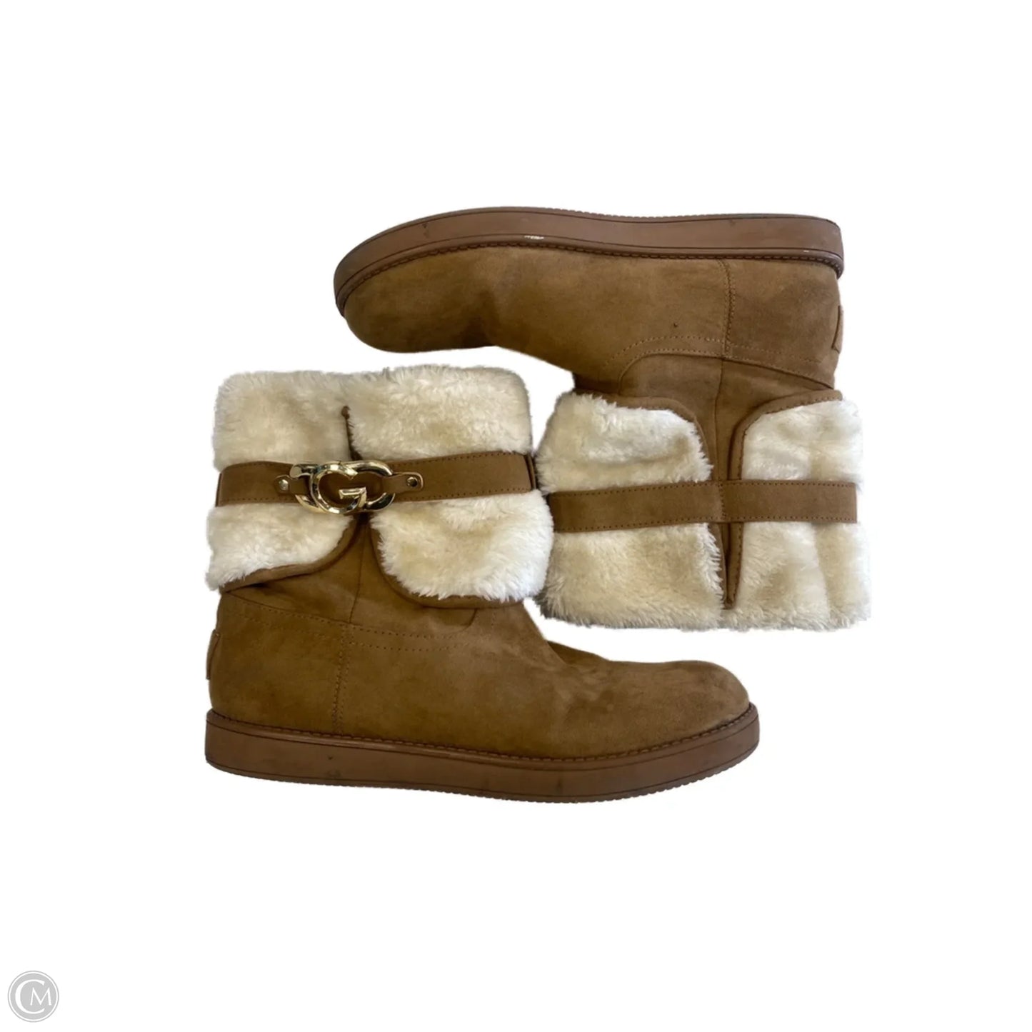 Boots Ankle Flats By Guess In Brown, Size: 9