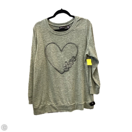 Top Long Sleeve By Clothes Mentor In Green, Size: 1x