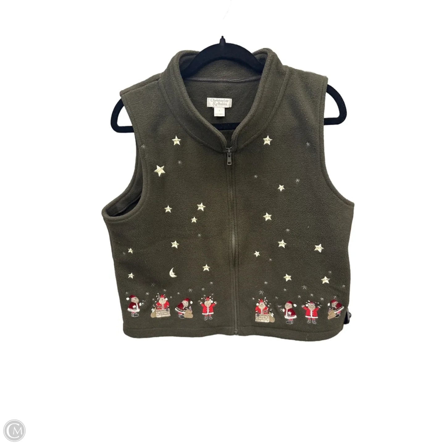 Vest Fleece By Christopher And Banks In Grey, Size: L