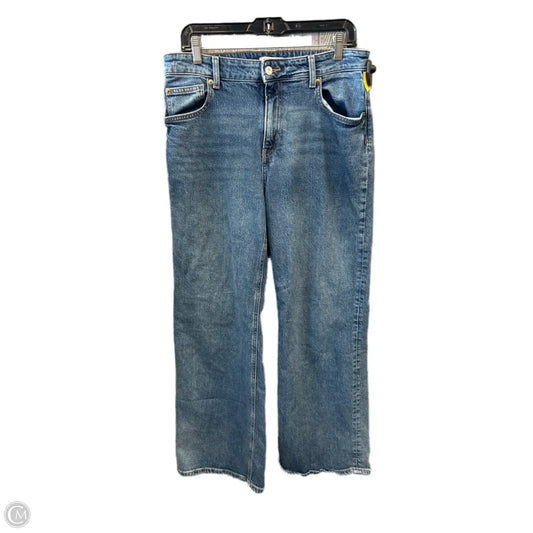 Jeans Wide Leg By H&m In Blue Denim, Size: 12