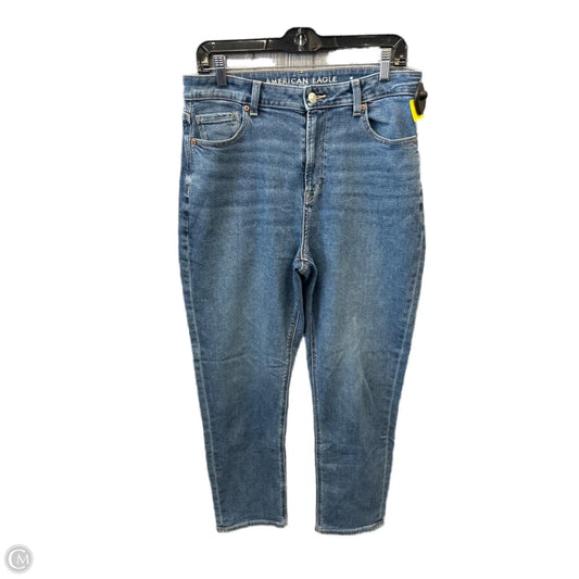 Jeans Skinny By American Eagle In Blue Denim, Size: 10