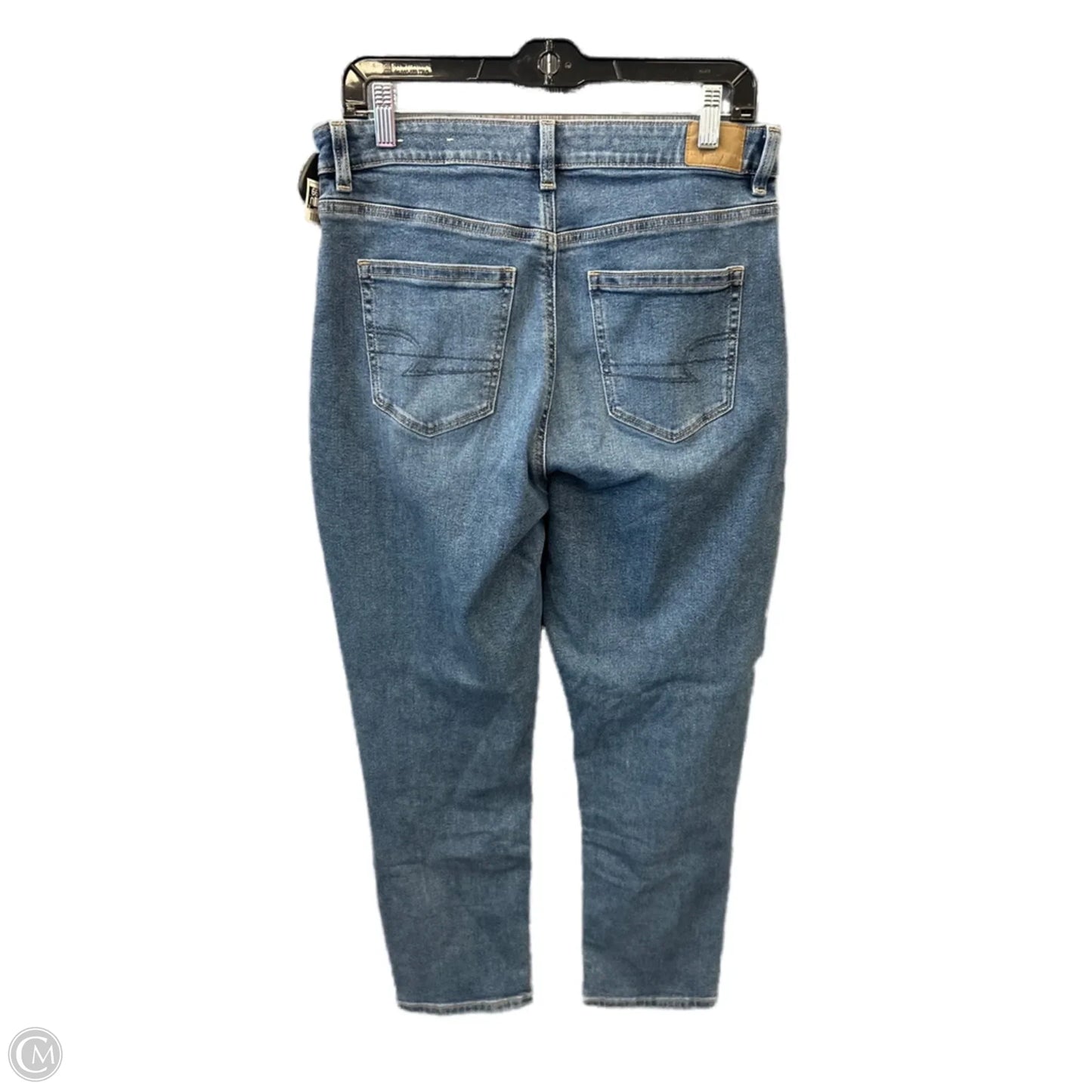 Jeans Skinny By American Eagle In Blue Denim, Size: 10