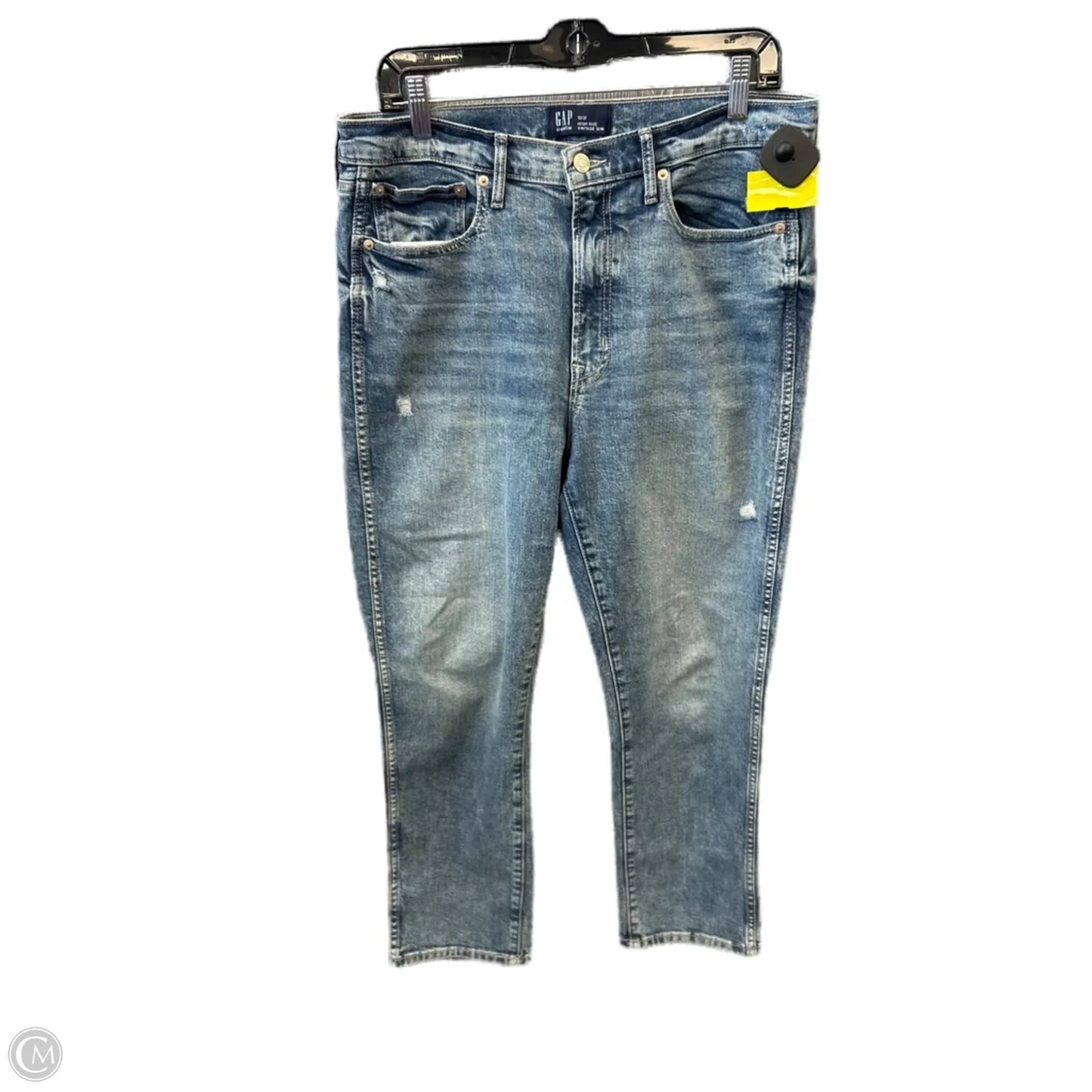 Jeans Skinny By Gap In Blue Denim, Size: 12
