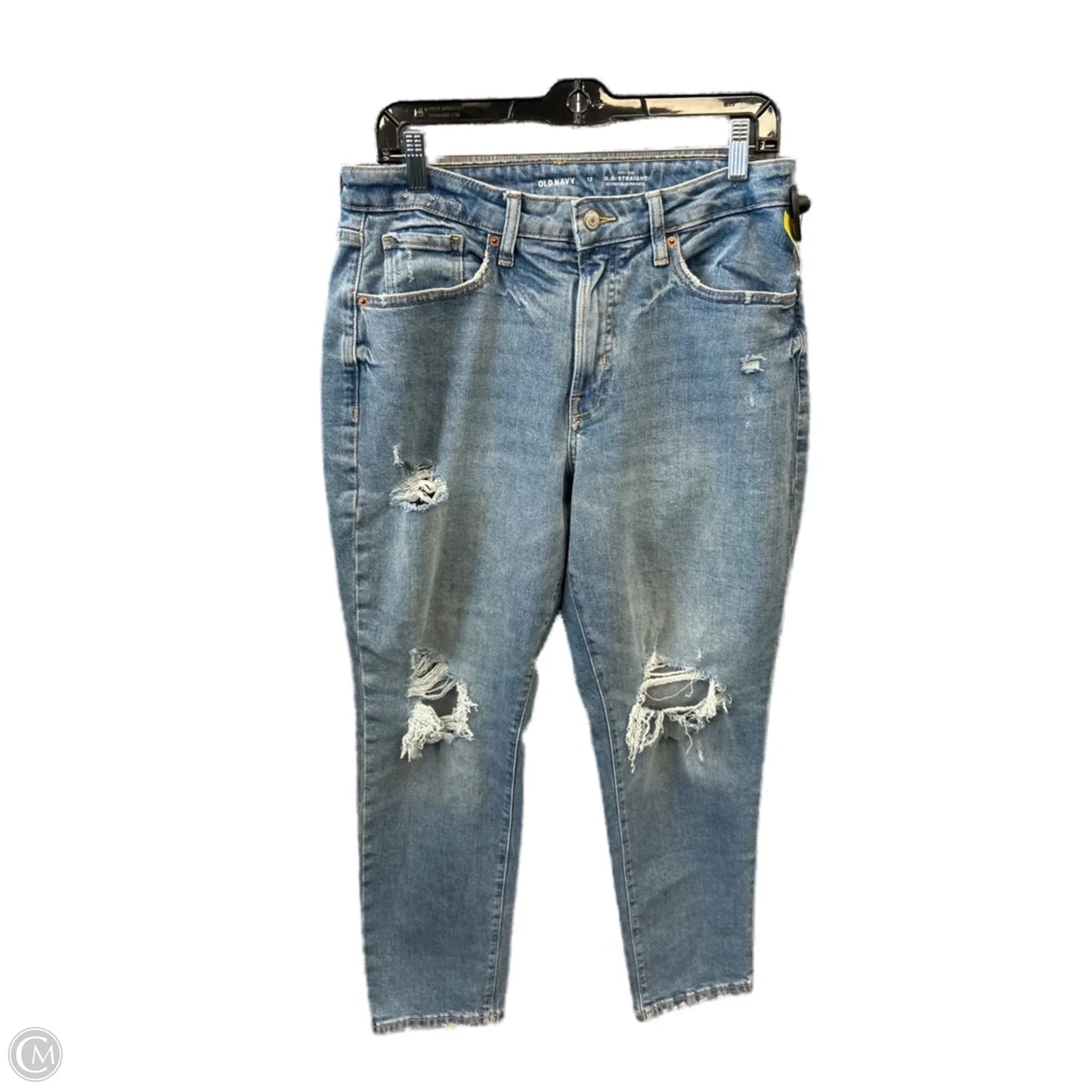 Jeans Skinny By Old Navy In Blue Denim, Size: 12