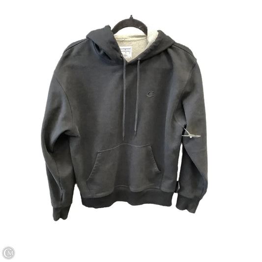 Athletic Sweatshirt Hoodie By Champion In Black, Size: M