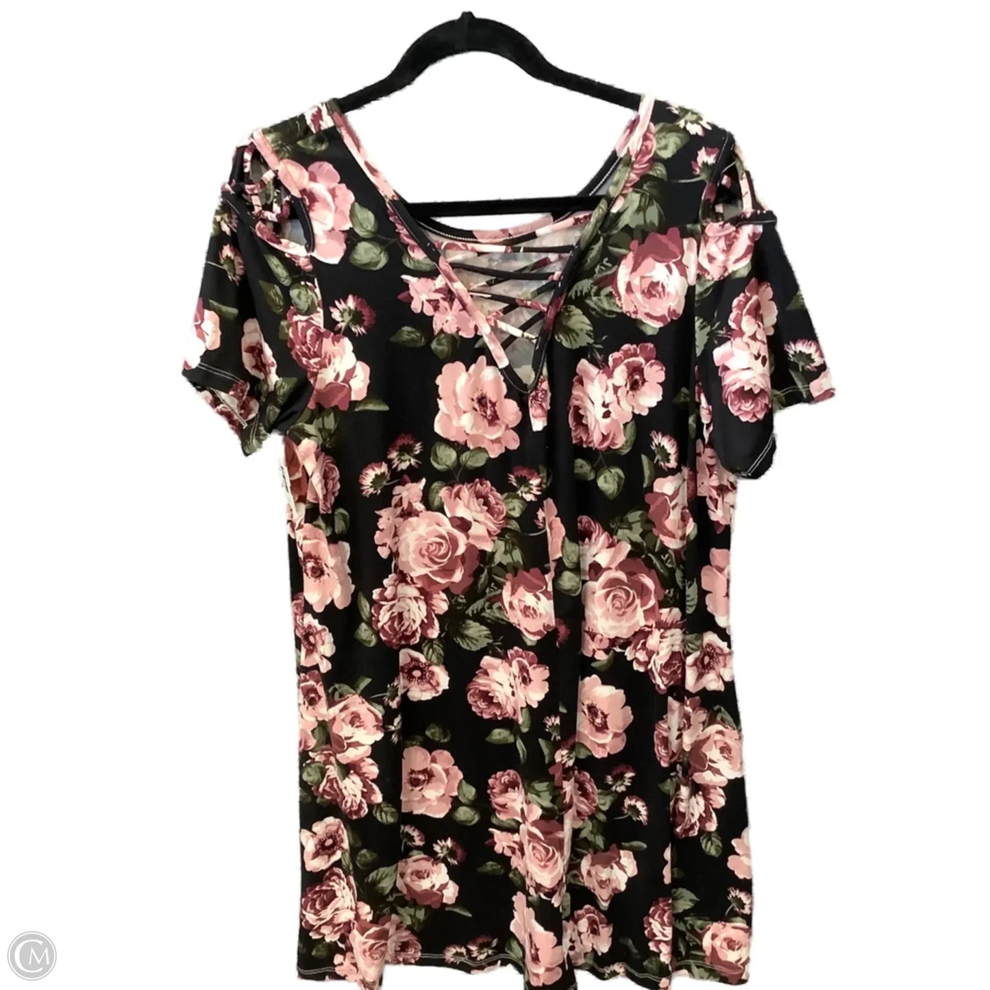 Dress Casual Short By Vibe In Floral Print, Size: 2x