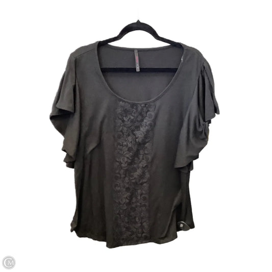 Top Short Sleeve By Clothes Mentor In Black, Size: 3x