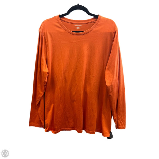 Top Long Sleeve Basic By Lands End In Orange, Size: 1x