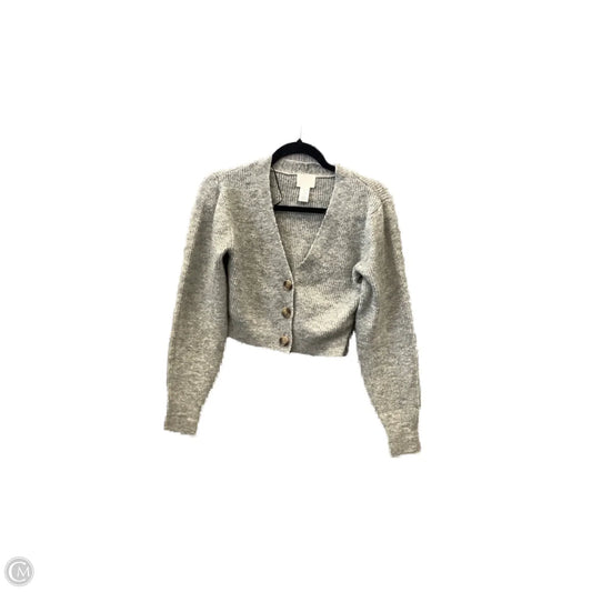 Sweater Cardigan By H&m In Grey, Size: S