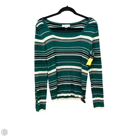 Top Long Sleeve By Liz Claiborne In Striped Pattern, Size: M