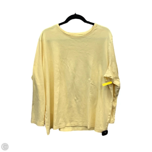 Top Long Sleeve Basic By Falls Creek In Yellow, Size: 3x