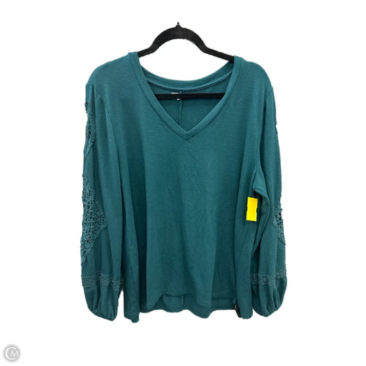 Top Long Sleeve By Maurices In Green, Size: Xl