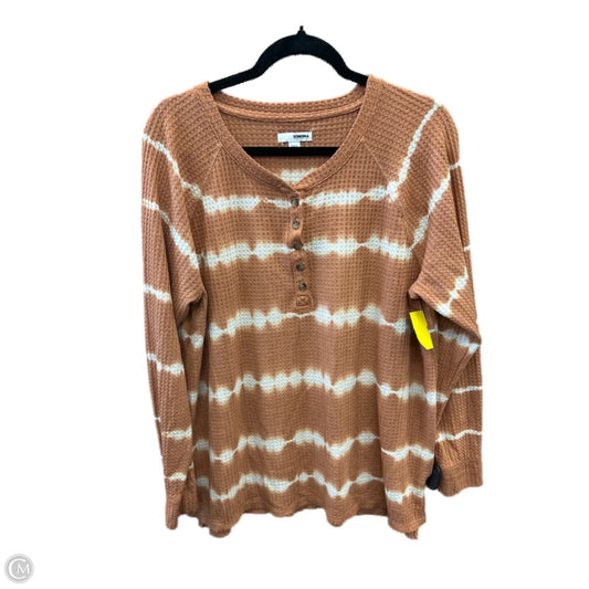 Top Long Sleeve By Sonoma In Orange, Size: Xl