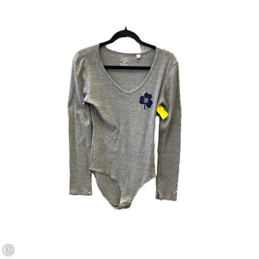 Bodysuit By Clothes Mentor In Grey, Size: L
