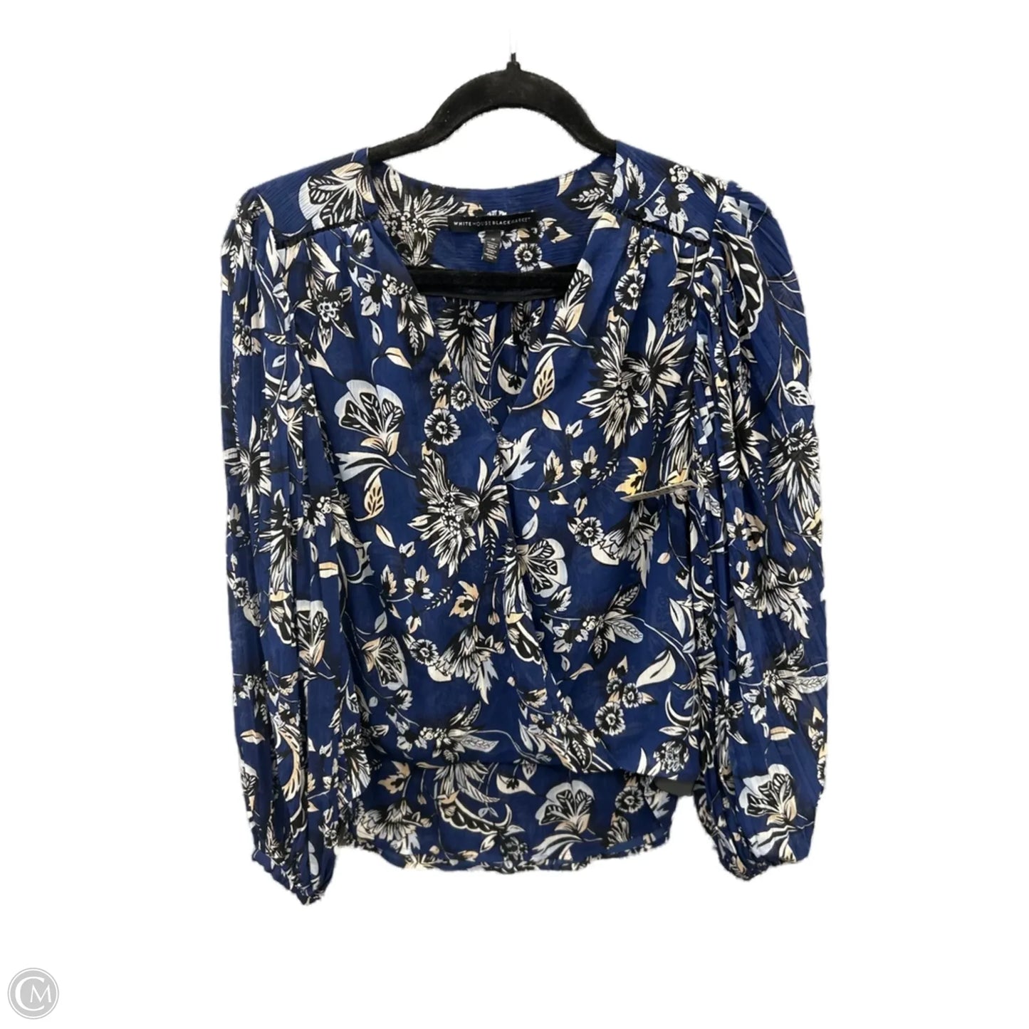 Top Long Sleeve By White House Black Market In Blue, Size: Xs