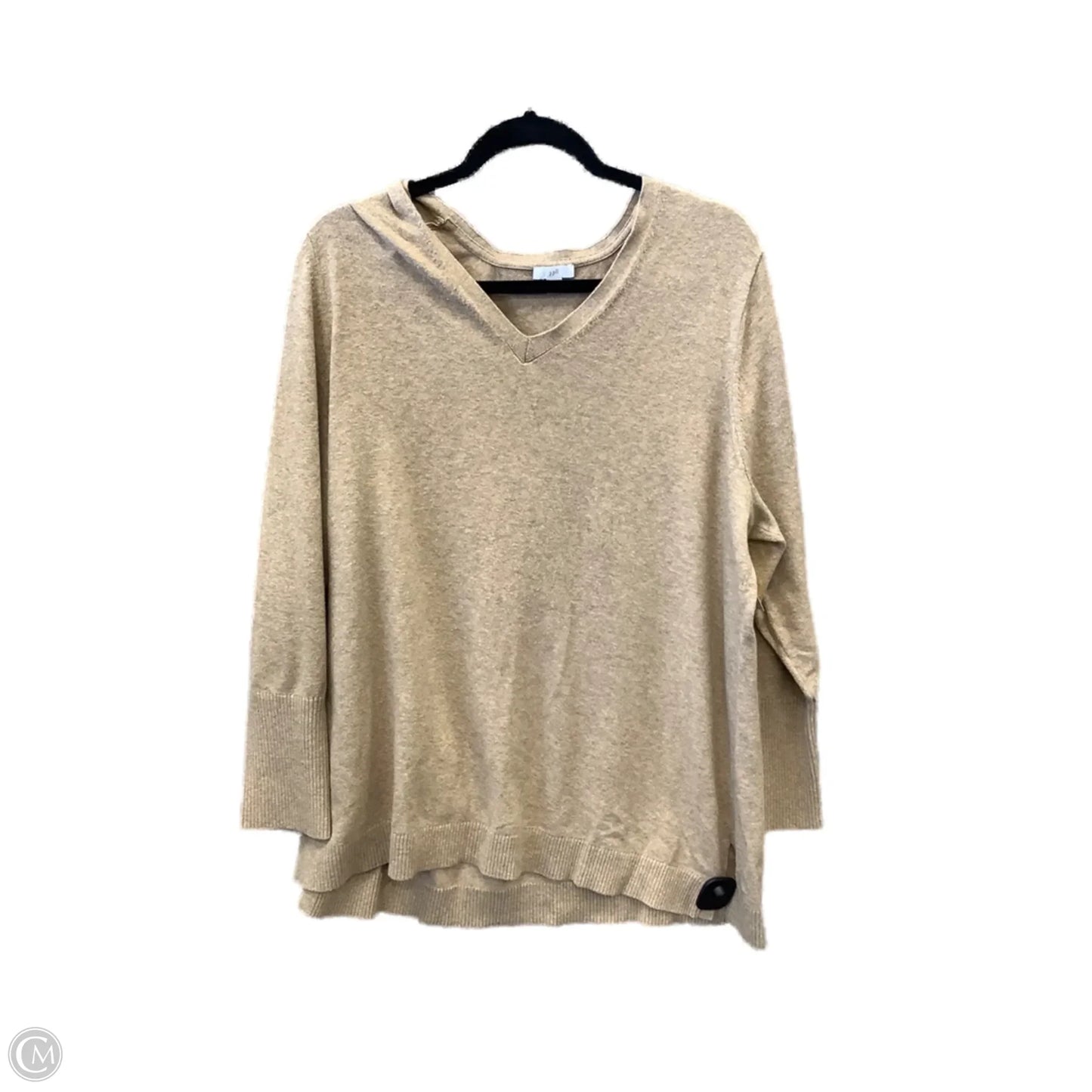 Top Long Sleeve By J. Jill In Tan, Size: 2x