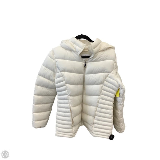 Coat Puffer & Quilted By Calvin Klein In Cream, Size: L