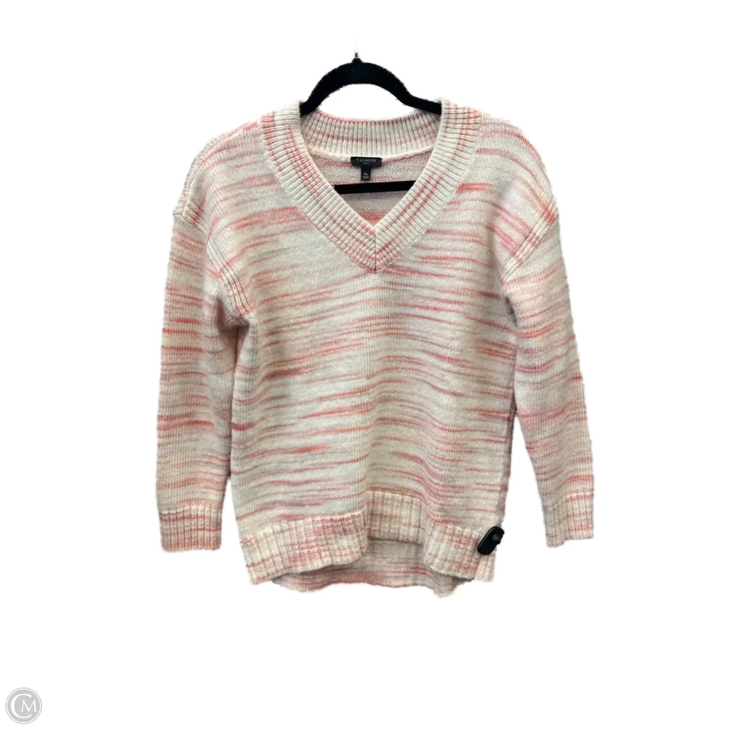 Sweater By Talbots In Red & White, Size: Mp