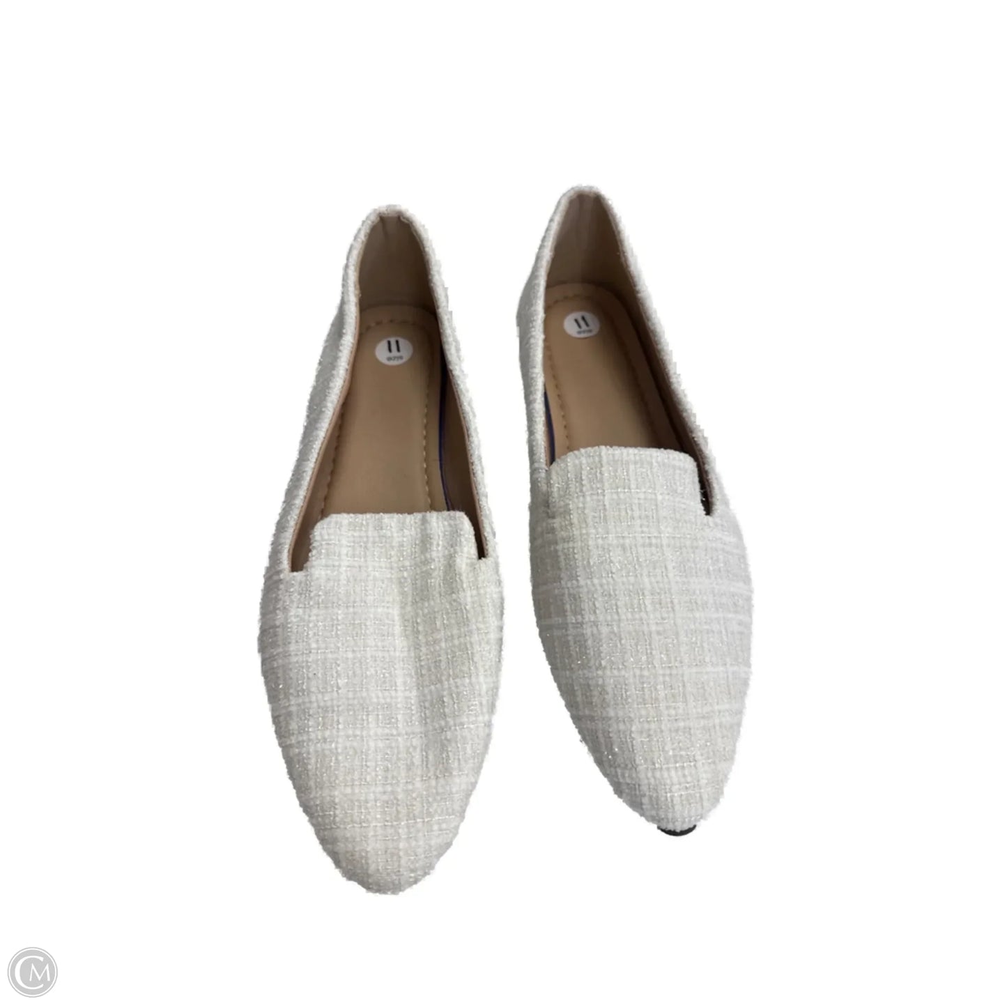 Shoes Flats By Clothes Mentor In White, Size: 11