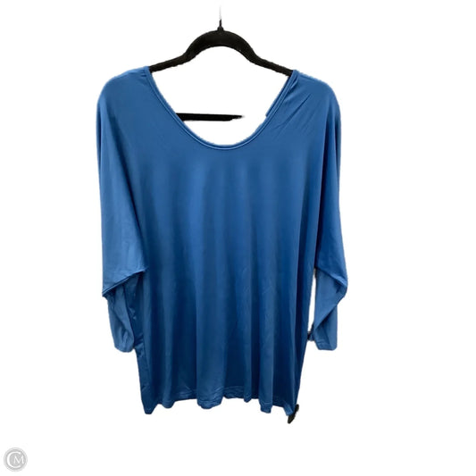 Top Long Sleeve By Clothes Mentor In Blue, Size: 2x