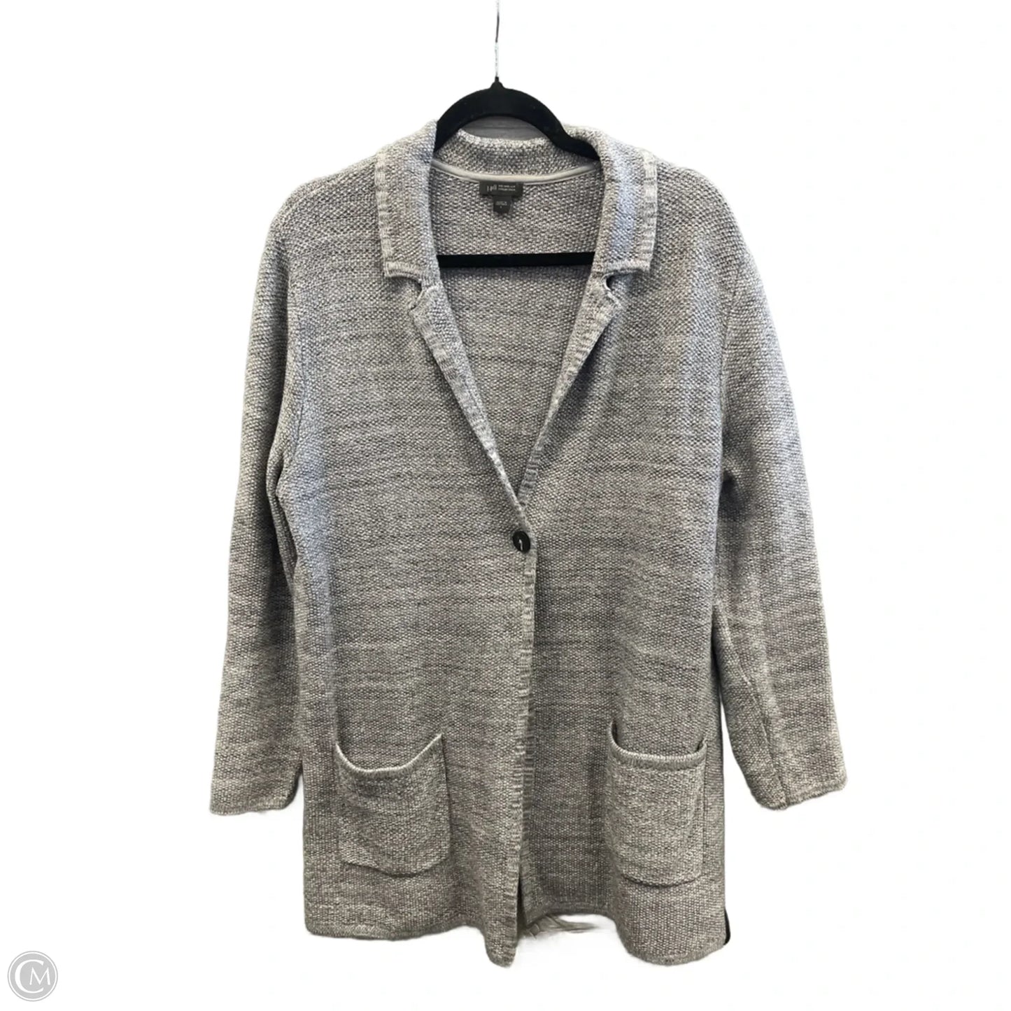 Sweater Cardigan By J. Jill In Grey, Size: L
