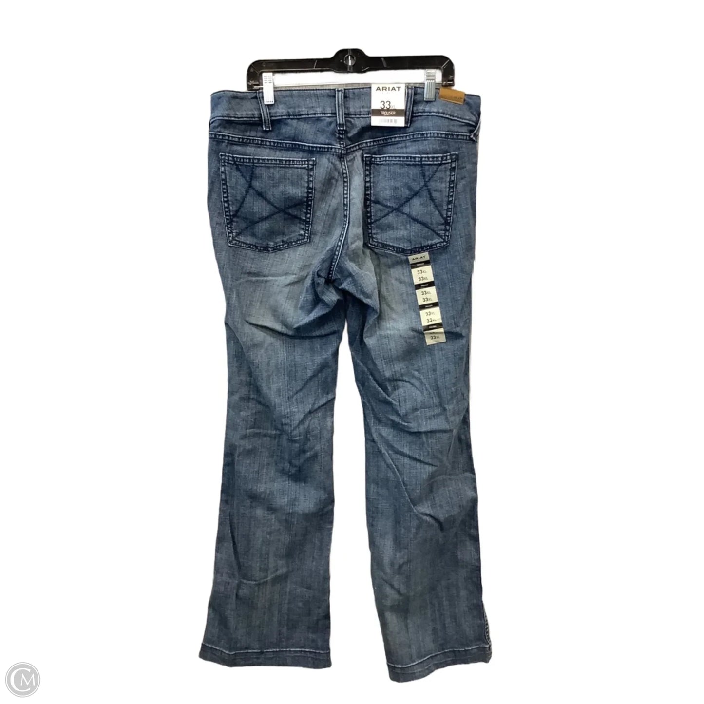 Jeans Boot Cut By Ariat In Blue Denim, Size: 16