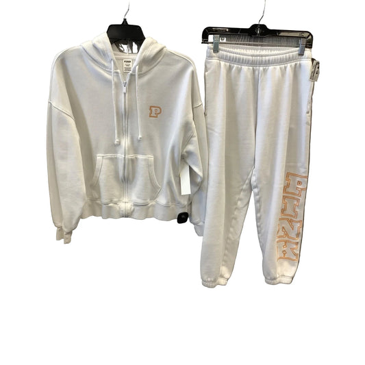 Athletic Pants 2pc By Pink In White, Size: Xsp