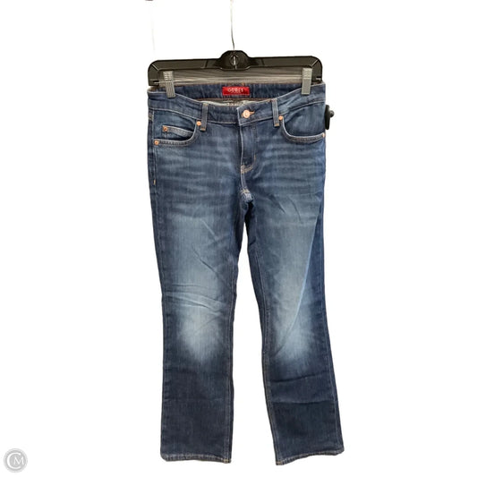 Jeans Straight By Guess In Blue Denim, Size: 2